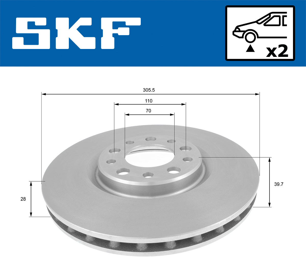 SKF VKBD 80110 V2 Disc frana